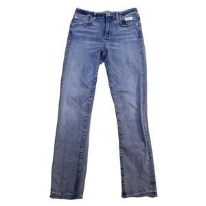 A Gold E Jeans Women 25 Blue Medium Wash Denim Cut Off Frayed Hem Skinny Leg